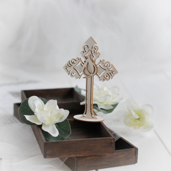 christening baptism confirmation 2d cross decorative laser cut chipboard