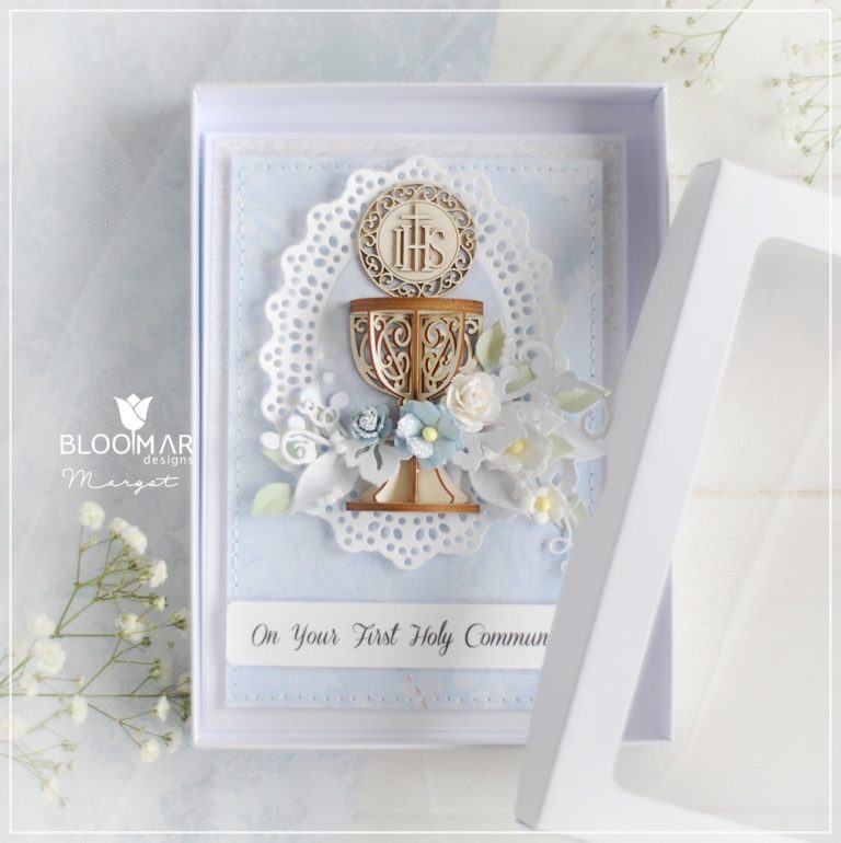 Luxury Handmade First Holy Communion card – Bloomar Design