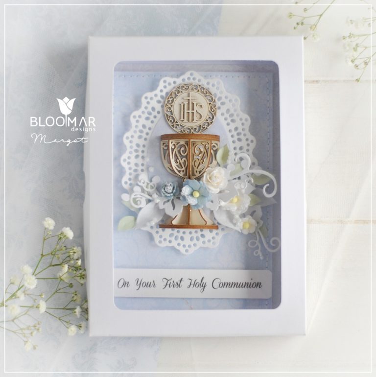 Personalised First Holy Communion card for a boy – Bloomar Design