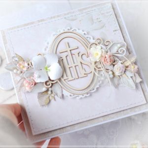 ihs handmade first holy communion card for a girl