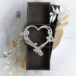 2 layer heart decorative laser cut chipboard embellishment