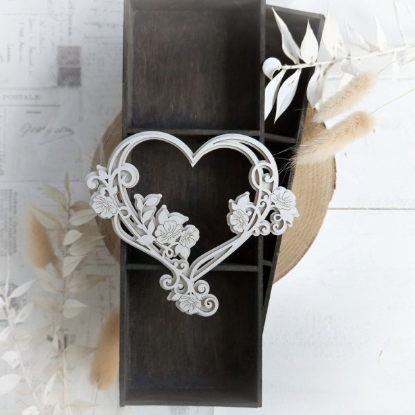 2 layer decorative laser cut chipboard embellishment