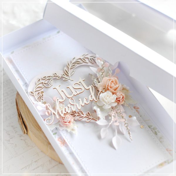 Just Married personalised handmade wedding card